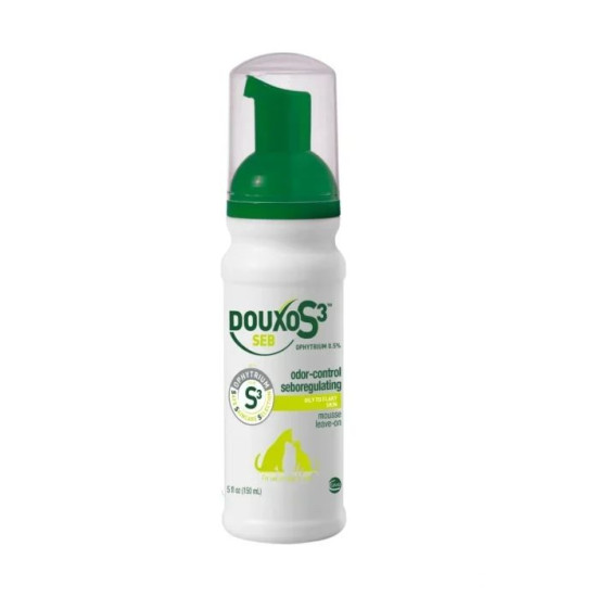 Douxo S3 Seb Mousse – Spumă Seboregulatoare fără Clătire pentru Câini și Pisici – 150 ml